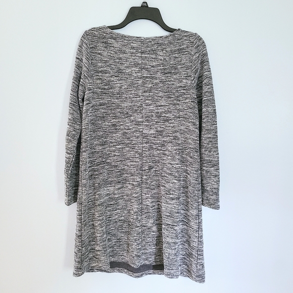 GAP Grey Heather Long Sleeve Stretchy Sweater Dress w/ Zipper Pockets Size Med - Picture 2 of 6